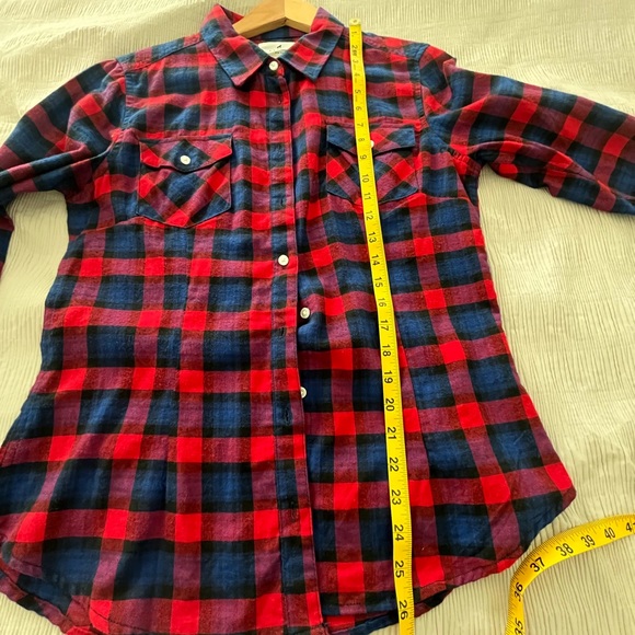 Plaid Button Down Shirt - Red and Blue Size Small - Picture 3 of 5